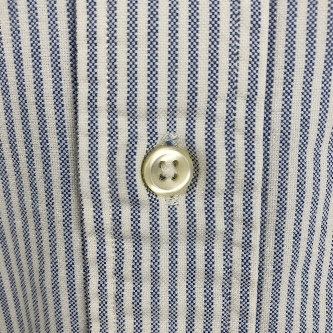 Ralph Lauren Classic Fit Long Sleeve Button Down Striped Shirt Men's XL cotton blue type Vintage Second Hand