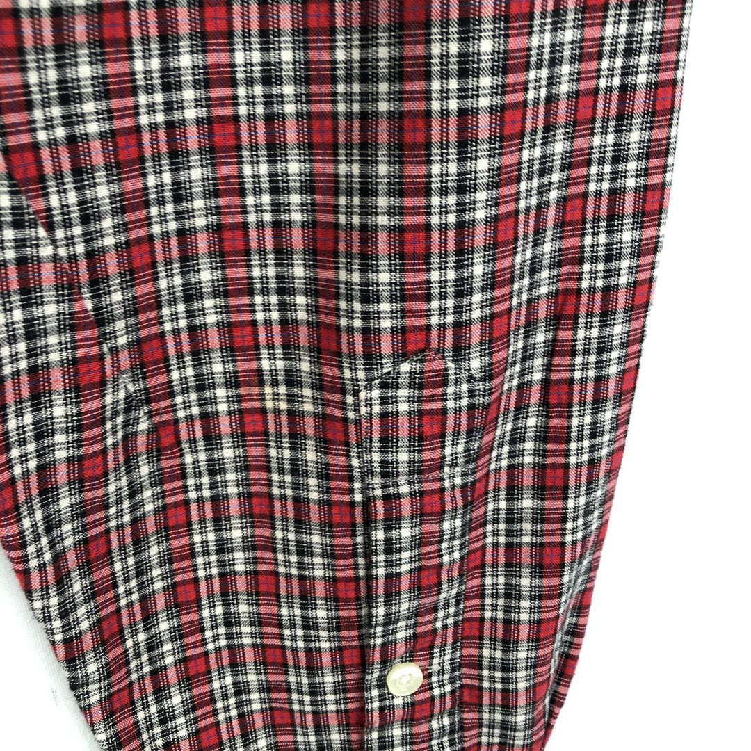 Ralph Lauren BLAKE long sleeve button down check shirt, men's size L cotton red type Vintage Second Hand