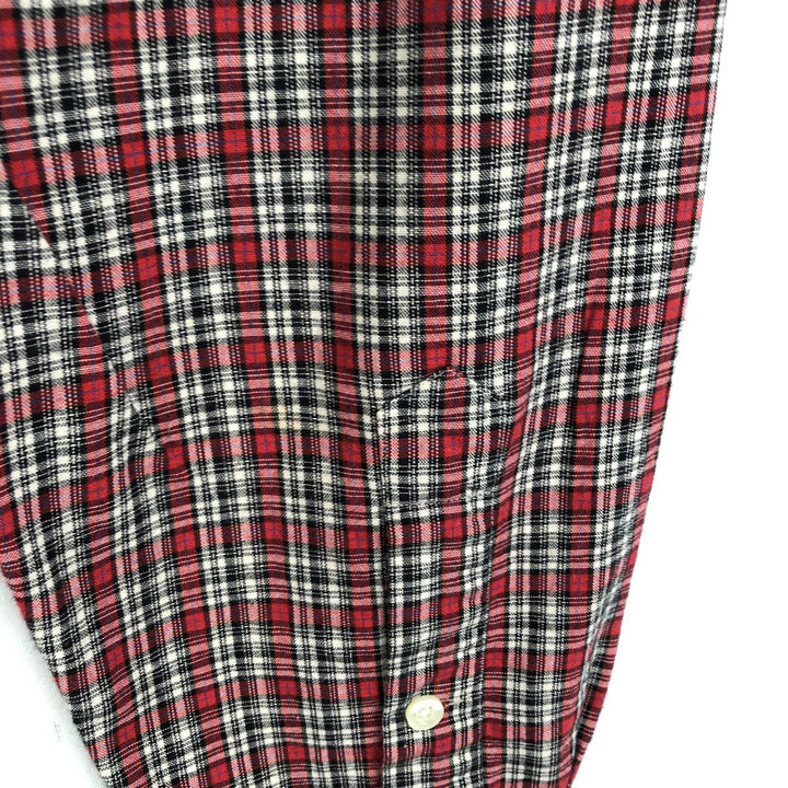 Ralph Lauren BLAKE long sleeve button down check shirt, men's size L cotton red type Vintage Second Hand