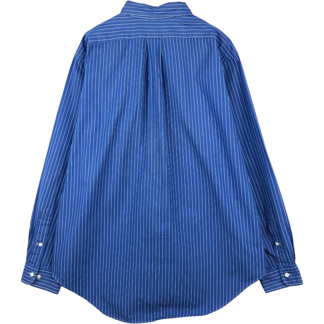 Ralph Lauren Classic Fit Long Sleeve Button Down Striped Shirt Men's XL cotton blue type Vintage Second Hand