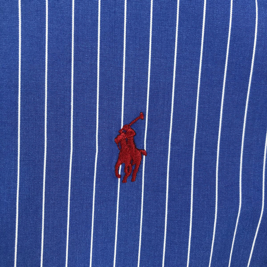 Ralph Lauren Classic Fit Long Sleeve Button Down Striped Shirt Men's XL cotton blue type Vintage Second Hand