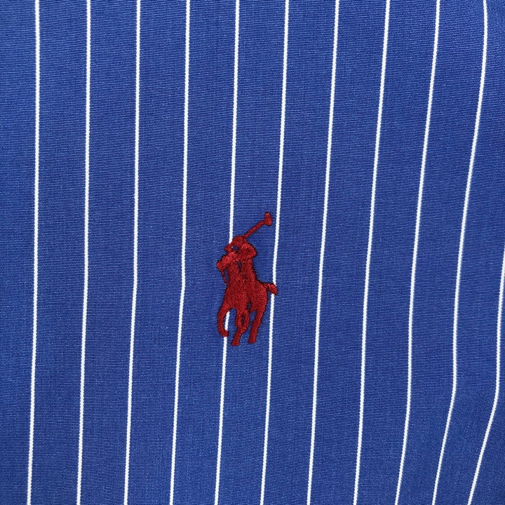 Ralph Lauren Classic Fit Long Sleeve Button Down Striped Shirt Men's XL cotton blue type Vintage Second Hand