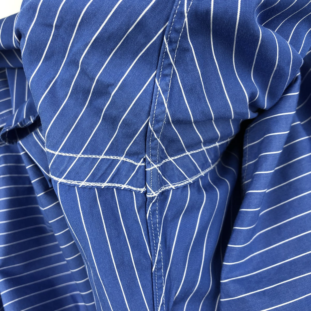 Ralph Lauren Classic Fit Long Sleeve Button Down Striped Shirt Men's XL cotton blue type Vintage Second Hand
