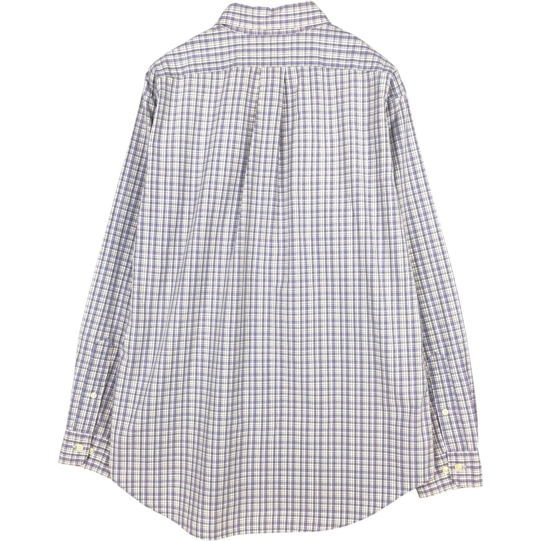 Ralph Lauren Classic Fit Long Sleeve Button Down Check Shirt Men's M cotton purple type Vintage Second Hand