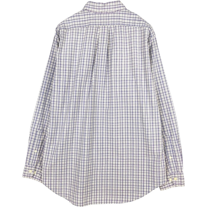 Ralph Lauren Classic Fit Long Sleeve Button Down Check Shirt Men's M cotton purple type Vintage Second Hand