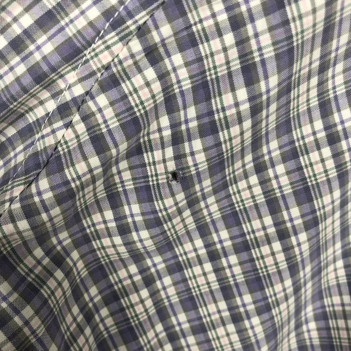 Ralph Lauren Classic Fit Long Sleeve Button Down Check Shirt Men's M cotton purple type Vintage Second Hand