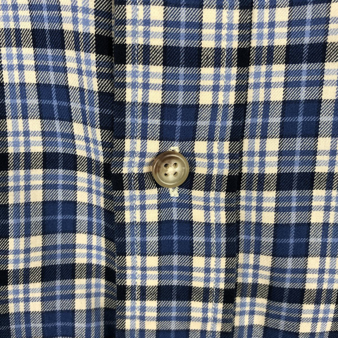 Ralph Lauren Classic Fit Long Sleeve Button Down Striped Shirt Men's XXL cotton blue type Vintage Second Hand