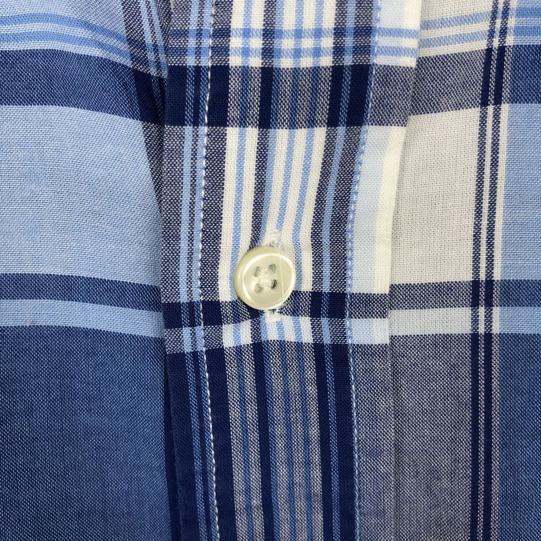 Ralph Lauren Classic Fit Long Sleeve Button Down Check Shirt Men's Size L cotton blue type Vintage Second Hand