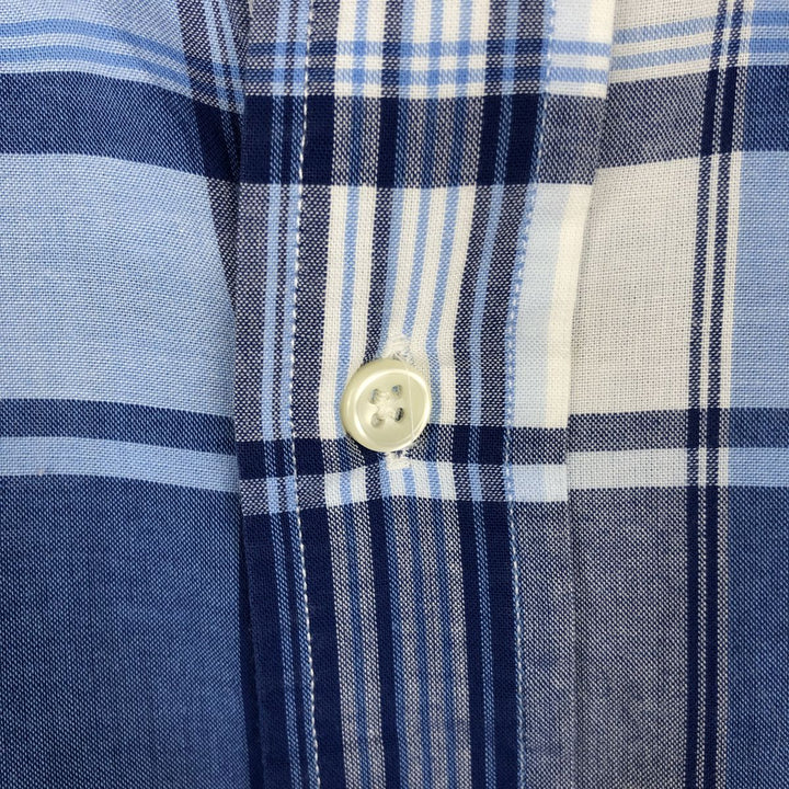 Ralph Lauren Classic Fit Long Sleeve Button Down Check Shirt Men's Size L cotton blue type Vintage Second Hand