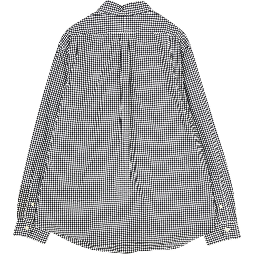 Ralph Lauren Gingham Check Long Sleeve Button-Down Check Shirt Men's XL cotton white type Vintage Second Hand