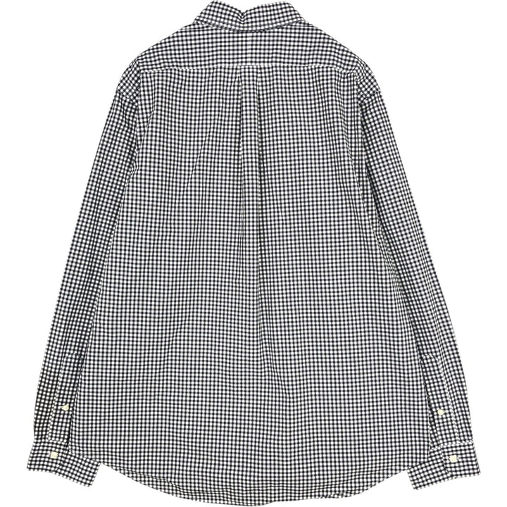 Ralph Lauren Gingham Check Long Sleeve Button-Down Check Shirt Men's XL cotton white type Vintage Second Hand
