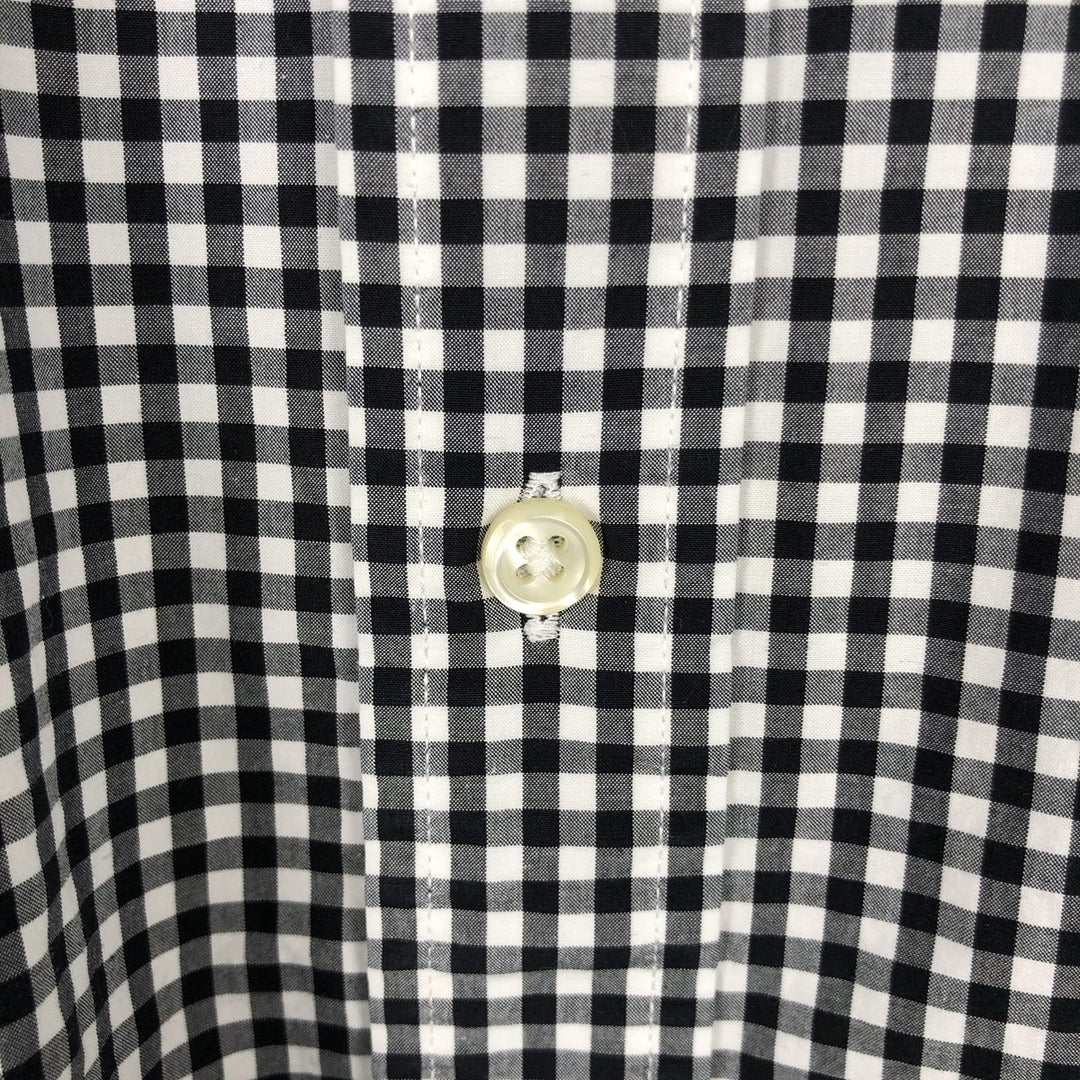Ralph Lauren Gingham Check Long Sleeve Button-Down Check Shirt Men's XL cotton white type Vintage Second Hand