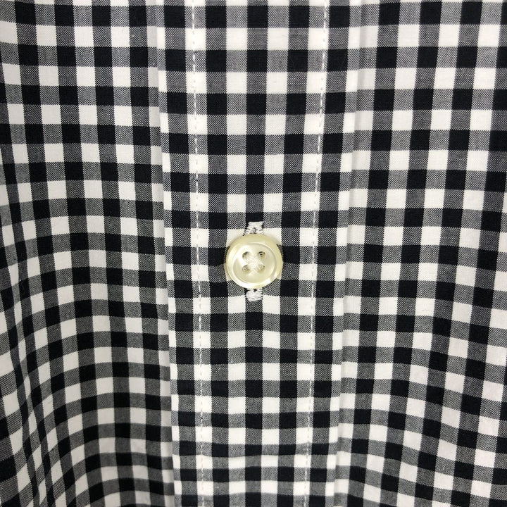 Ralph Lauren Gingham Check Long Sleeve Button-Down Check Shirt Men's XL cotton white type Vintage Second Hand