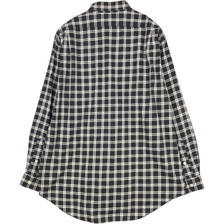 Ralph Lauren POLO GOLF LOFTING Long-Sleeve Cotton Check Shirt, Men's Size L (approx.) cotton black type Vintage Second Hand