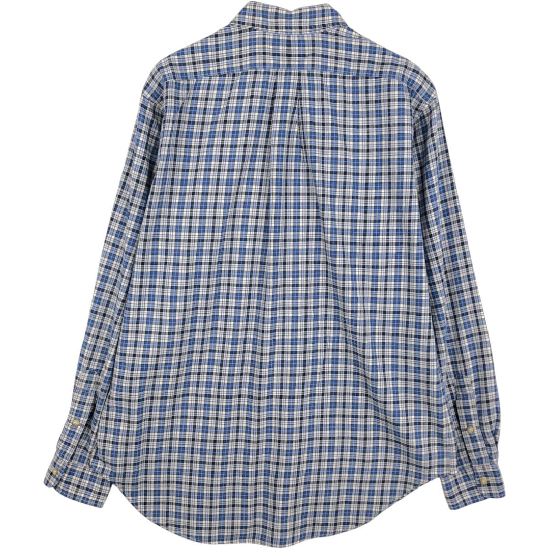 Ralph Lauren Classic Fit Long Sleeve Button Down Check Shirt, Men's Size L cotton blue type Vintage Second Hand