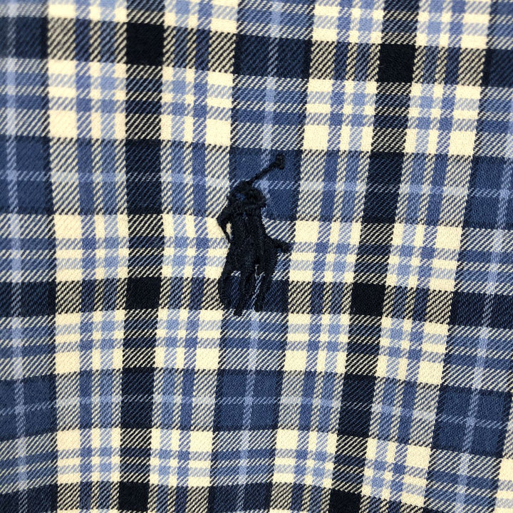 Ralph Lauren Classic Fit Long Sleeve Button Down Check Shirt, Men's Size L cotton blue type Vintage Second Hand