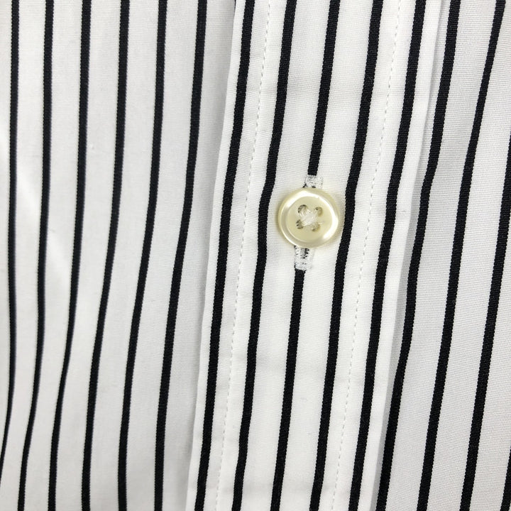 Ralph Lauren REGENT CLASSICFIT Long-Sleeve Button-Down Striped Shirt, Men's Size XL (approx.) cotton white type Vintage Second Hand