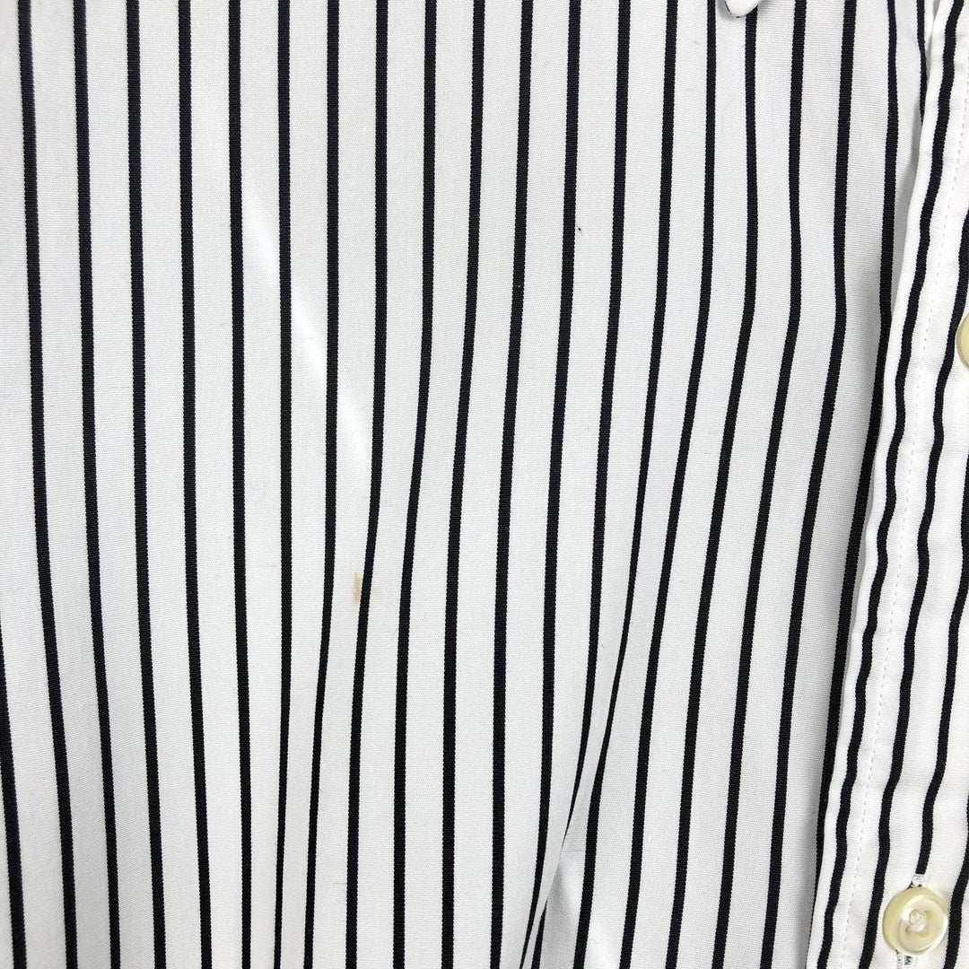 Ralph Lauren REGENT CLASSICFIT Long-Sleeve Button-Down Striped Shirt, Men's Size XL (approx.) cotton white type Vintage Second Hand