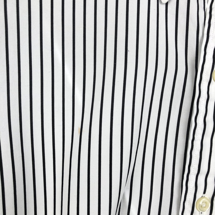 Ralph Lauren REGENT CLASSICFIT Long-Sleeve Button-Down Striped Shirt, Men's Size XL (approx.) cotton white type Vintage Second Hand