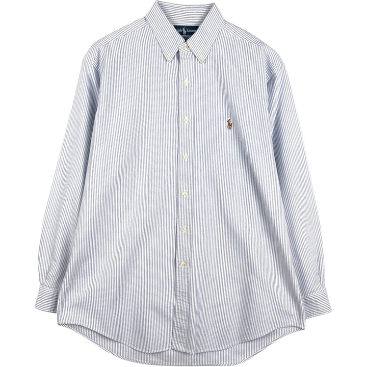 Ralph Lauren YARMOUTH Long Sleeve Button-Down Striped Shirt, Men's XL cotton white type Vintage Second Hand