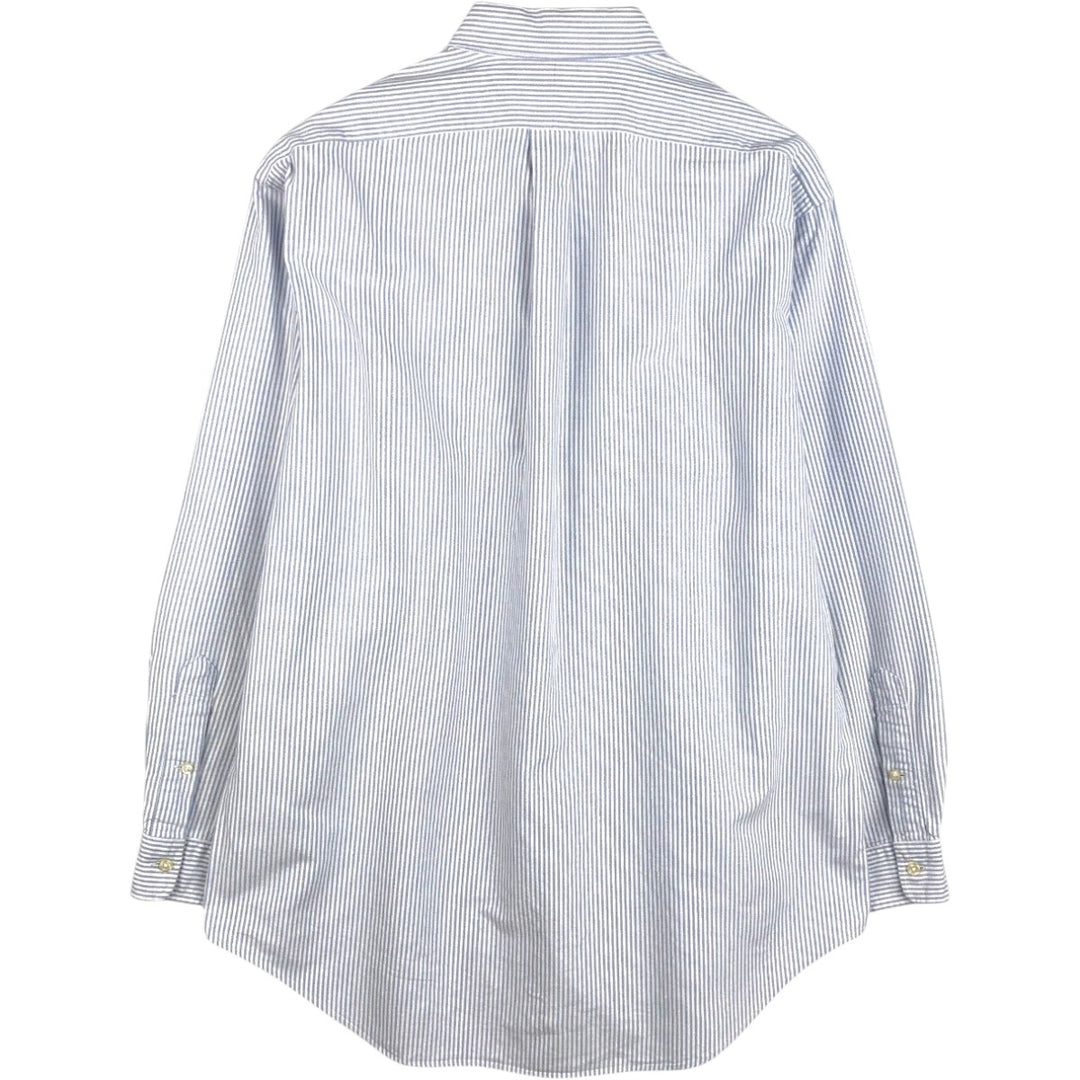 Ralph Lauren YARMOUTH Long Sleeve Button-Down Striped Shirt, Men's XL cotton white type Vintage Second Hand