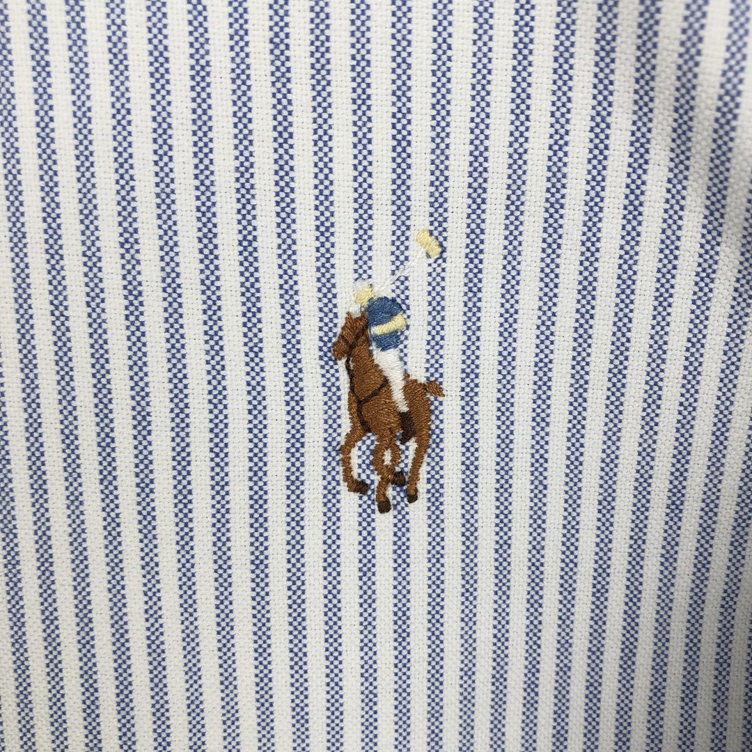 Ralph Lauren YARMOUTH Long Sleeve Button-Down Striped Shirt, Men's XL cotton white type Vintage Second Hand