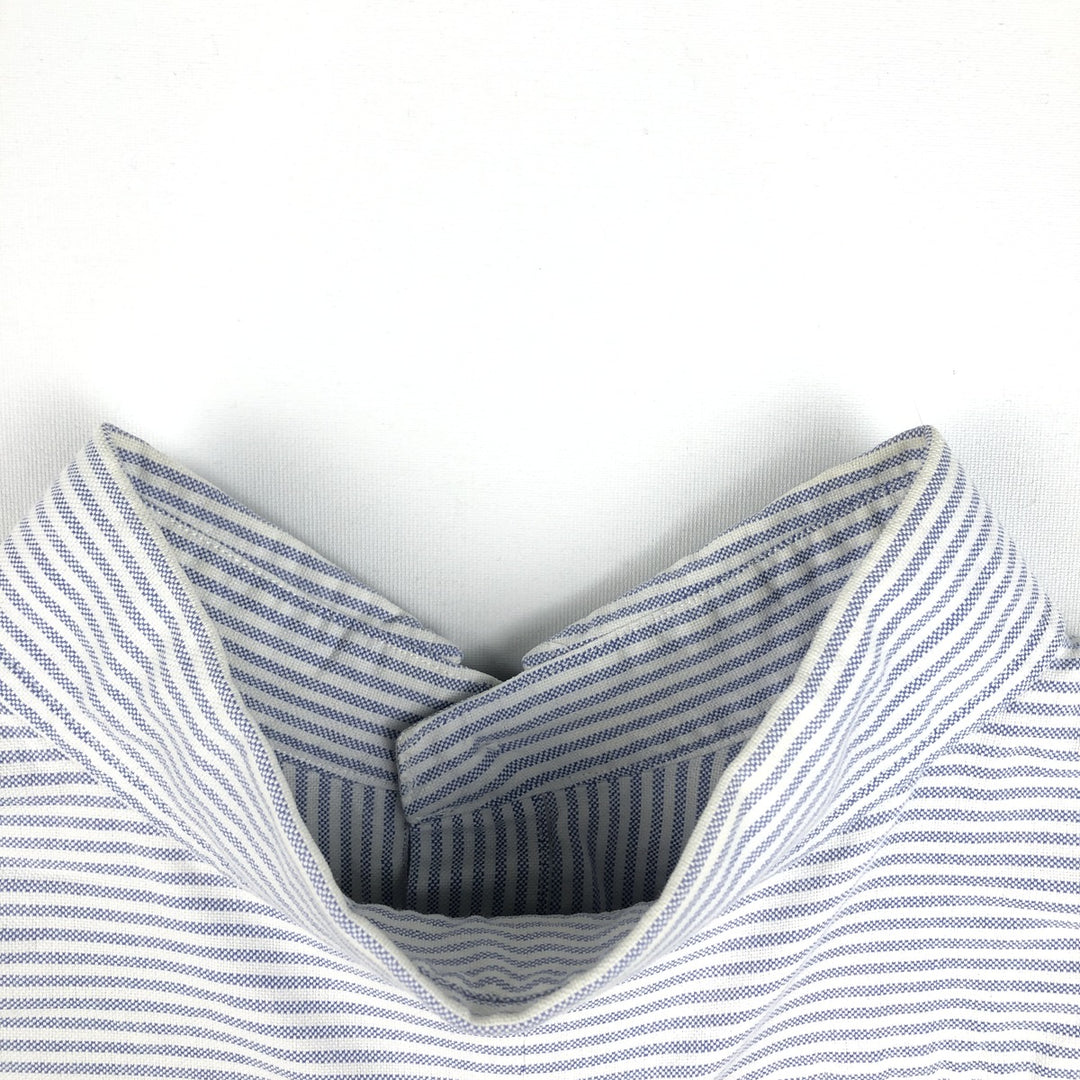 Ralph Lauren YARMOUTH Long Sleeve Button-Down Striped Shirt, Men's XL cotton white type Vintage Second Hand