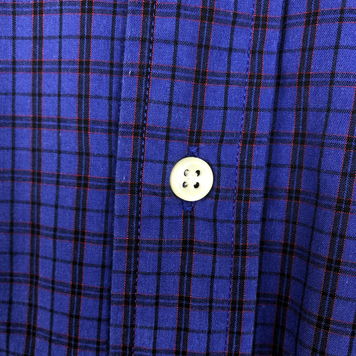 Ralph Lauren BLAKE long sleeve button down check shirt, men's XL size cotton purple type Vintage Second Hand