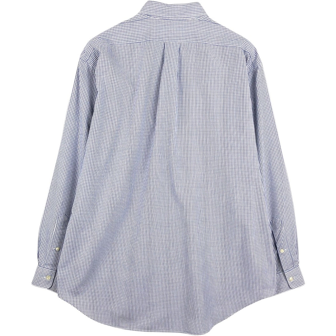 Ralph Lauren YARMOUTH Long Sleeve Button Down Check Shirt Men's XXL cotton blue type Vintage Second Hand