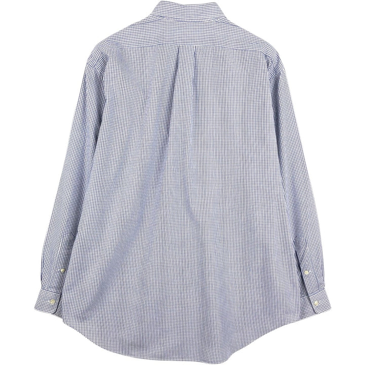 Ralph Lauren YARMOUTH Long Sleeve Button Down Check Shirt Men's XXL cotton blue type Vintage Second Hand