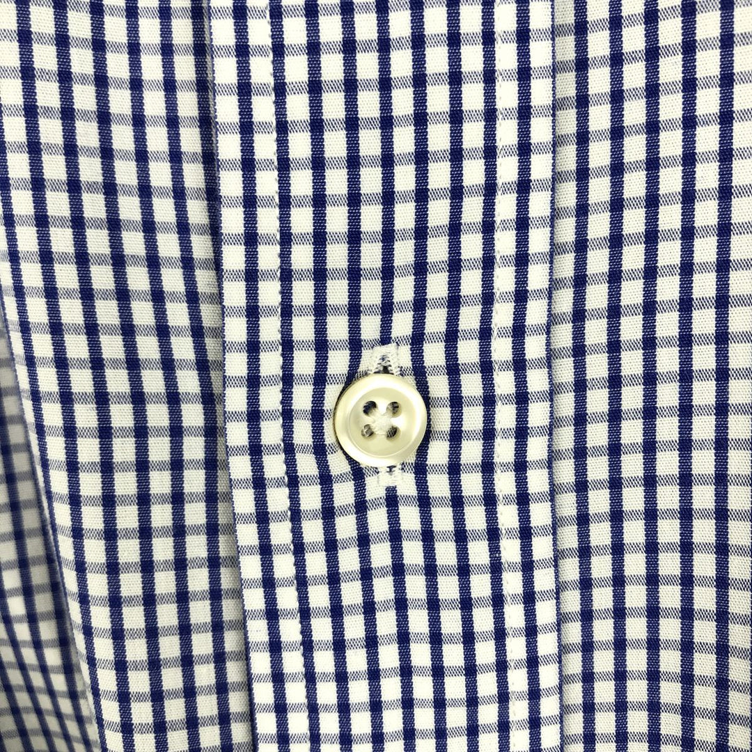 Ralph Lauren YARMOUTH Long Sleeve Button Down Check Shirt Men's XXL cotton blue type Vintage Second Hand