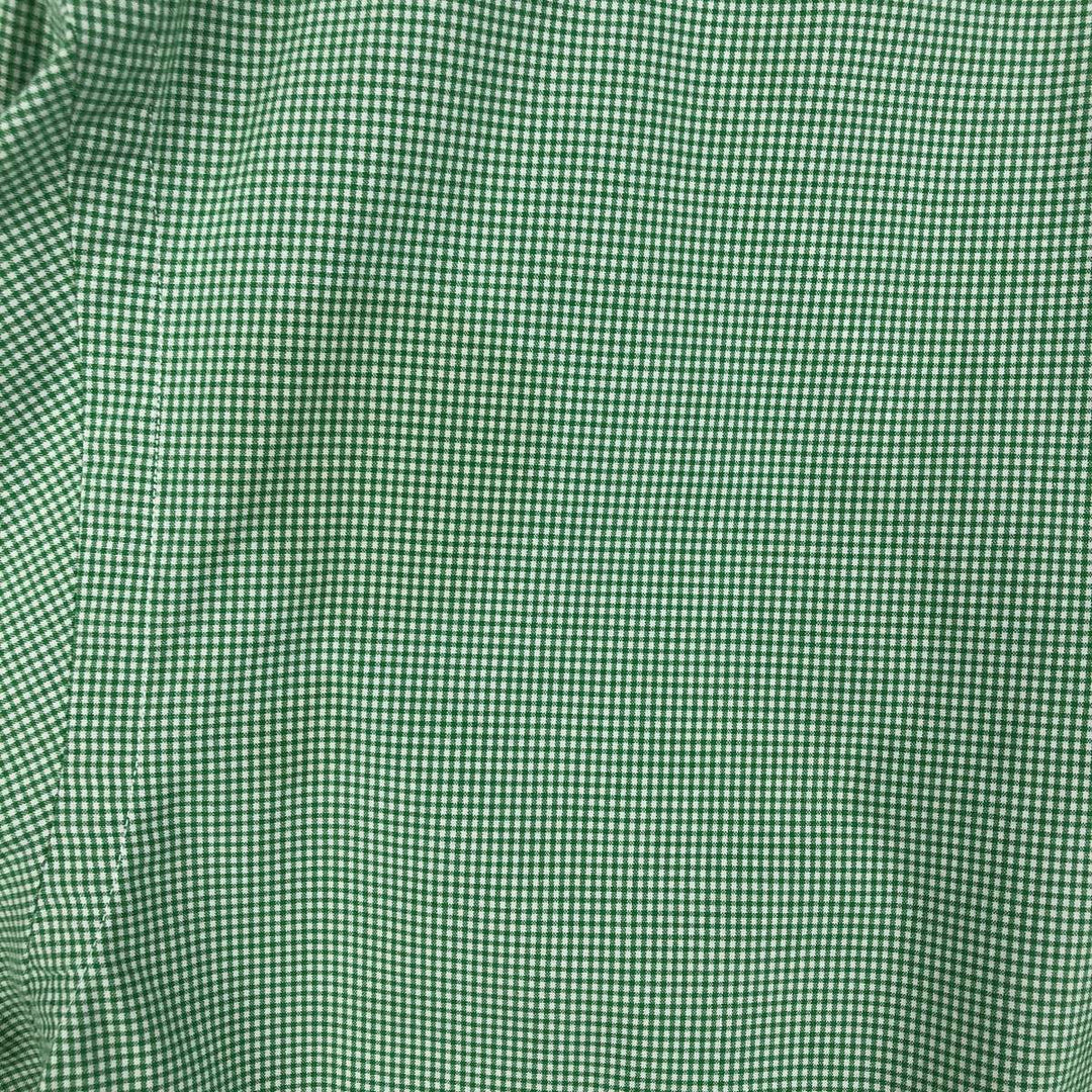 Ralph Lauren CUSTOM FIT Gingham Check Long Sleeve Button Down Check Shirt Men's XL cotton green type Vintage Second Hand