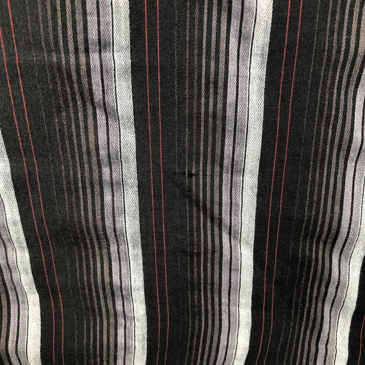 Wrangler Stripe Pattern Multi-Stripe Long-Sleeve Western Shirt, Men's Size L (Equivalent), Lightweight unclear black type Vintage Second Hand