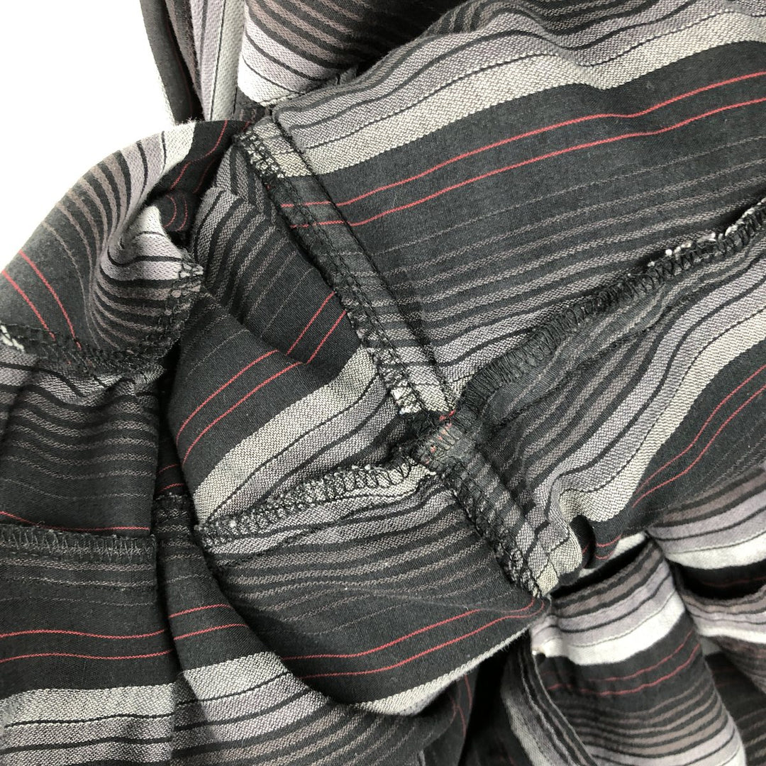 Wrangler Stripe Pattern Multi-Stripe Long-Sleeve Western Shirt, Men's Size L (Equivalent), Lightweight unclear black type Vintage Second Hand