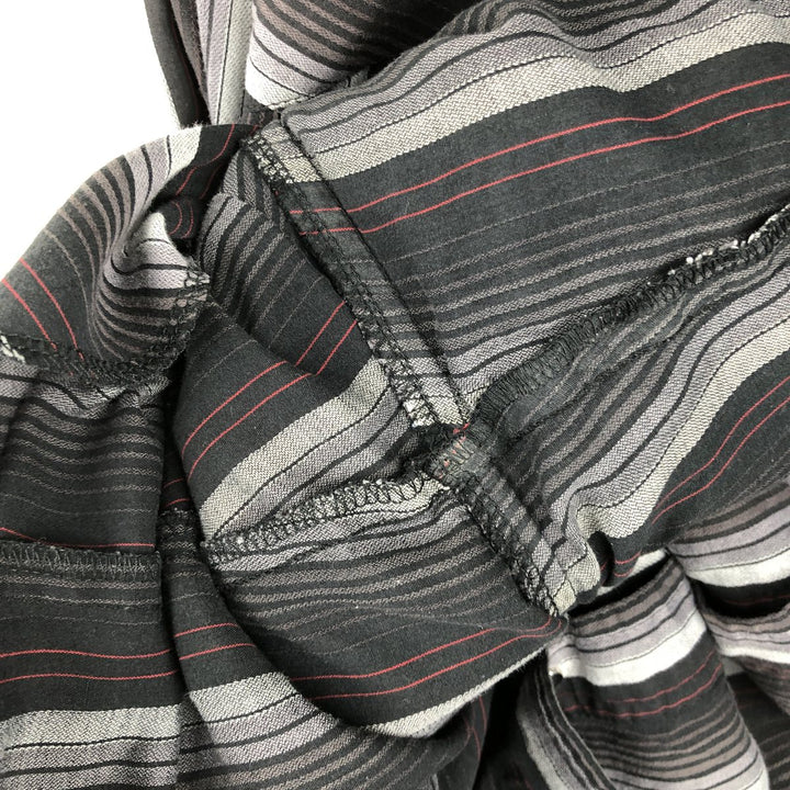 Wrangler Stripe Pattern Multi-Stripe Long-Sleeve Western Shirt, Men's Size L (Equivalent), Lightweight unclear black type Vintage Second Hand