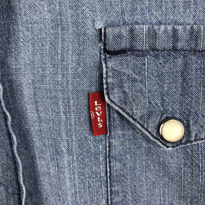 Levi's Authentic Jeanswear Long-Sleeve Chambray Shirt, Men's Size XL (approx.) cotton blue type Vintage Second Hand