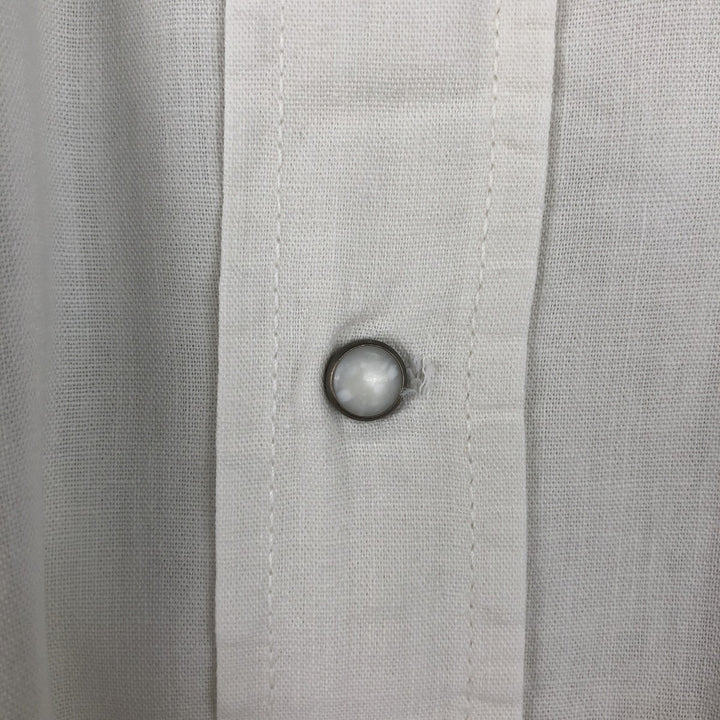 90'S Levi's Check Pattern Long-Sleeve Western Shirt, Made in USA, Men's Size L (Equivalent), Vintage unclear white type Vintage Second Hand