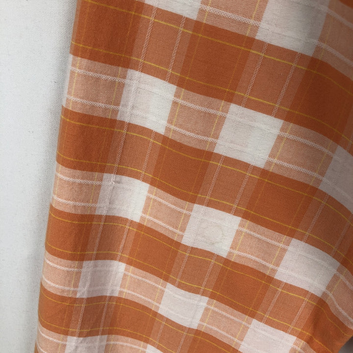 Ralph Lauren POLO by Ralph Lauren Check Pattern Long-Sleeve Western Shirt, Men's Size L (approx.) cotton orange type Vintage Second Hand