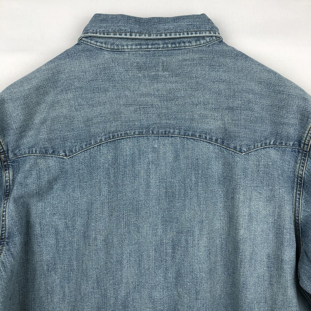 90s-00'S Levi's Jeans Long-Sleeve Denim Western Shirt, Men's Size L (approx.), Vintage cotton Blue type light blue Vintage Second Hand