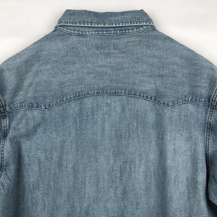 90s-00'S Levi's Jeans Long-Sleeve Denim Western Shirt, Men's Size L (approx.), Vintage cotton Blue type light blue Vintage Second Hand