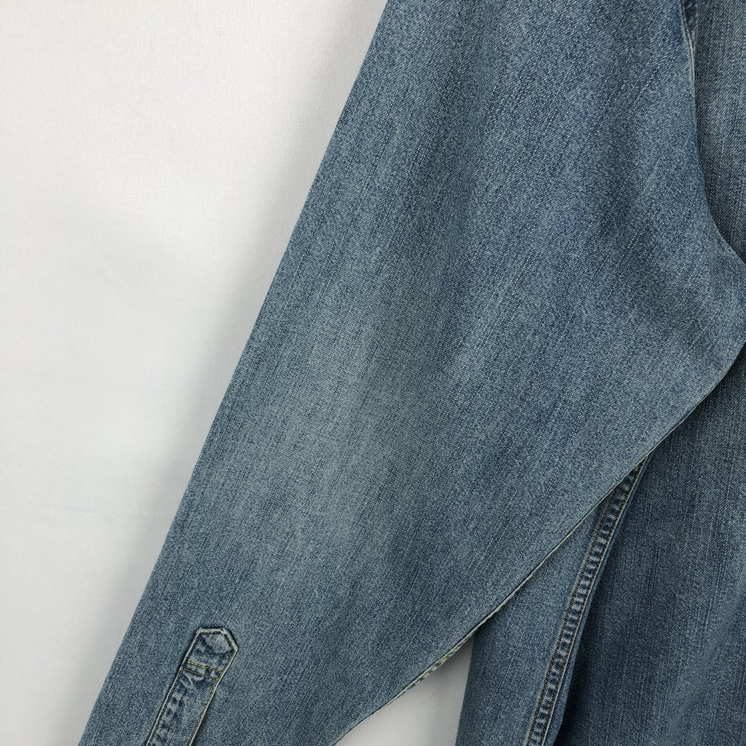 90s-00'S Levi's Jeans Long-Sleeve Denim Western Shirt, Men's Size L (approx.), Vintage cotton Blue type light blue Vintage Second Hand