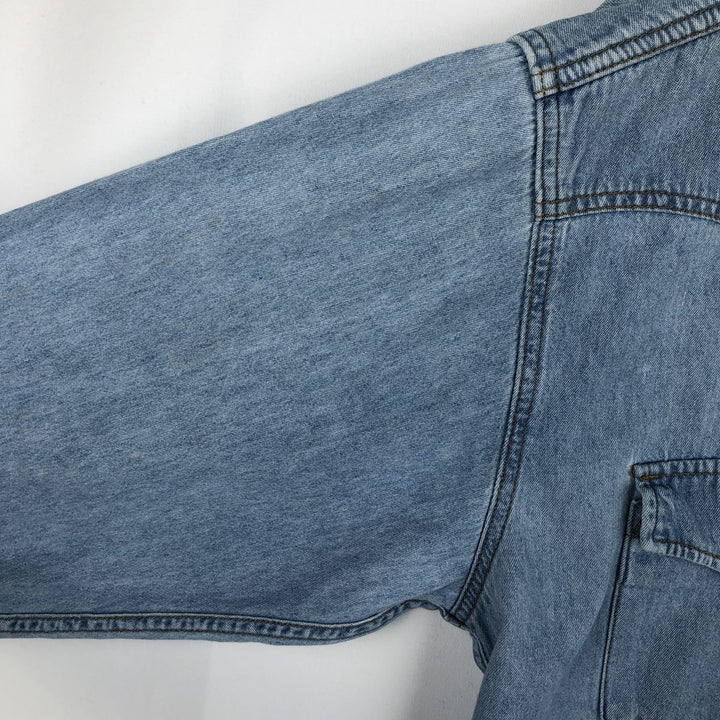 Levi's Long-Sleeve Denim Western Shirt, Men's Size XL (approx.) cotton Blue type light blue Vintage Second Hand