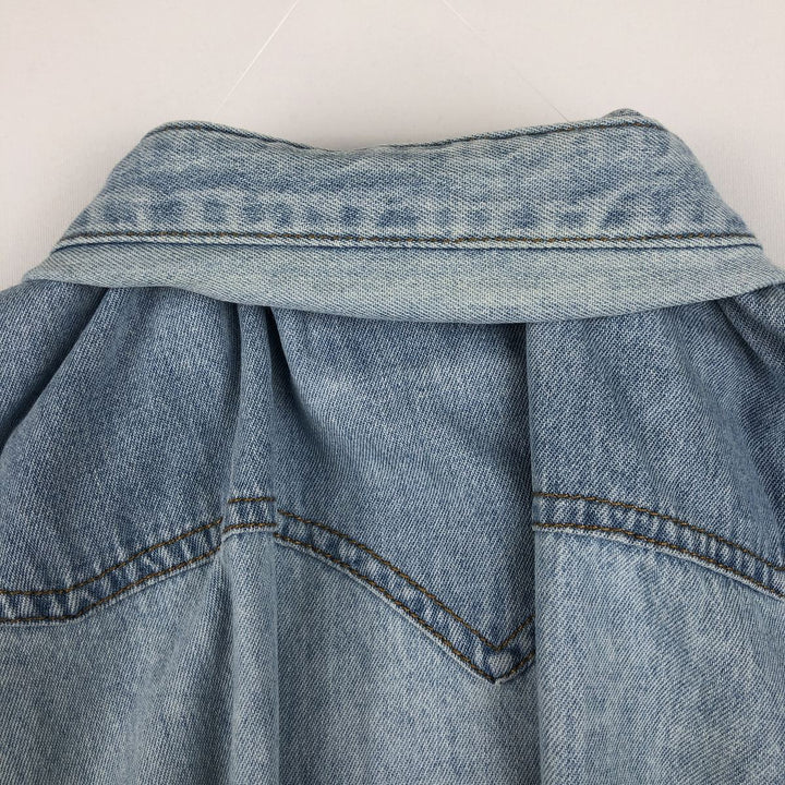Levi's Long-Sleeve Denim Western Shirt, Men's Size XL (approx.) cotton Blue type light blue Vintage Second Hand