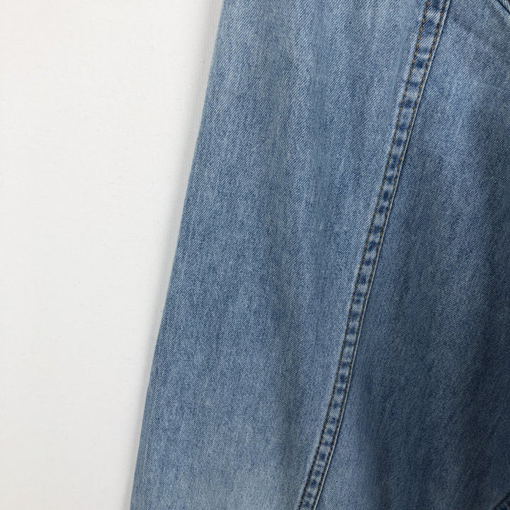 Levi's Long-Sleeve Denim Western Shirt, Men's Size XL (approx.) cotton Blue type light blue Vintage Second Hand