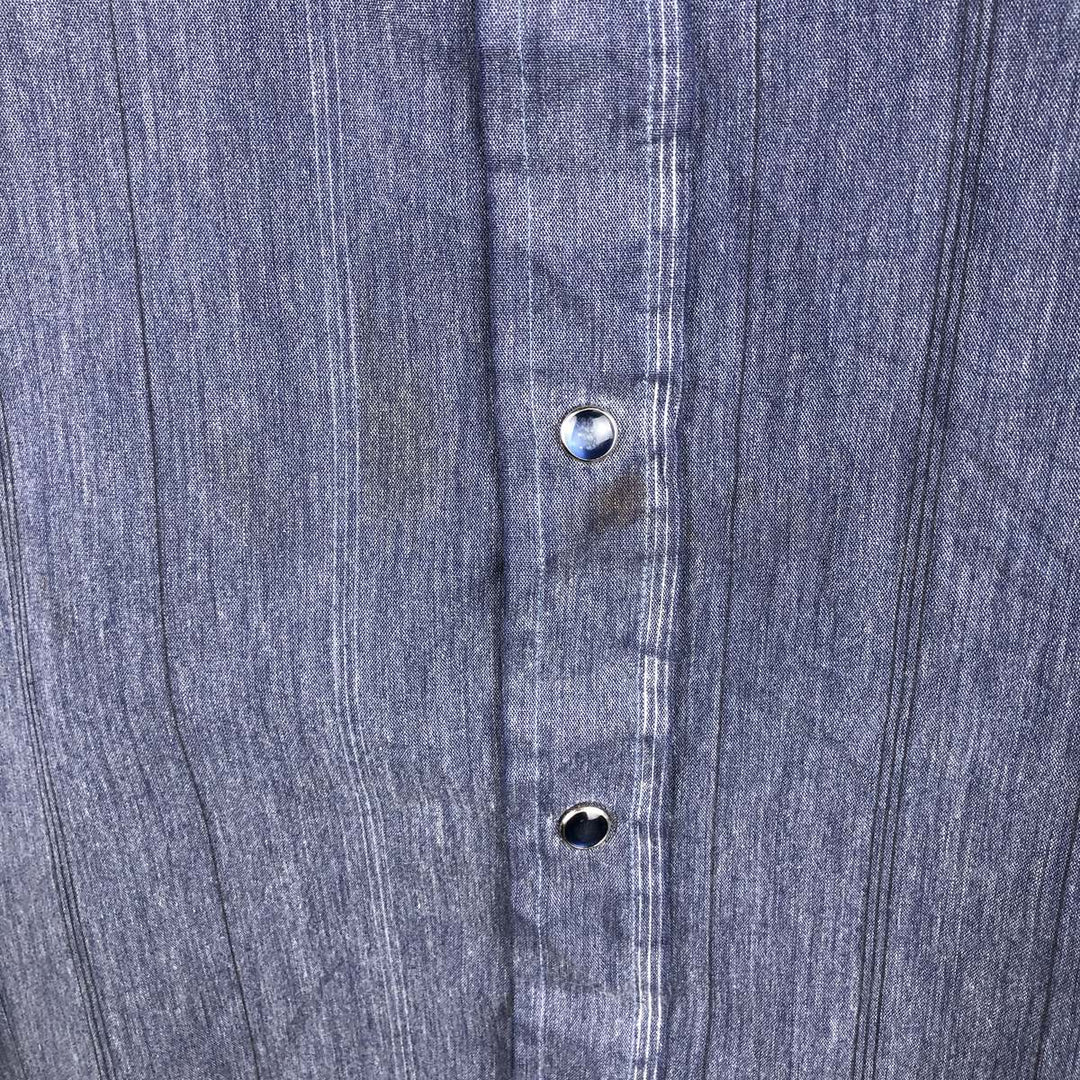 1970'S H BAR C RANCHWEAR Long Tail Western Shirt, Made in USA, Men's Size L (approx.) unclear purple type Vintage Second Hand