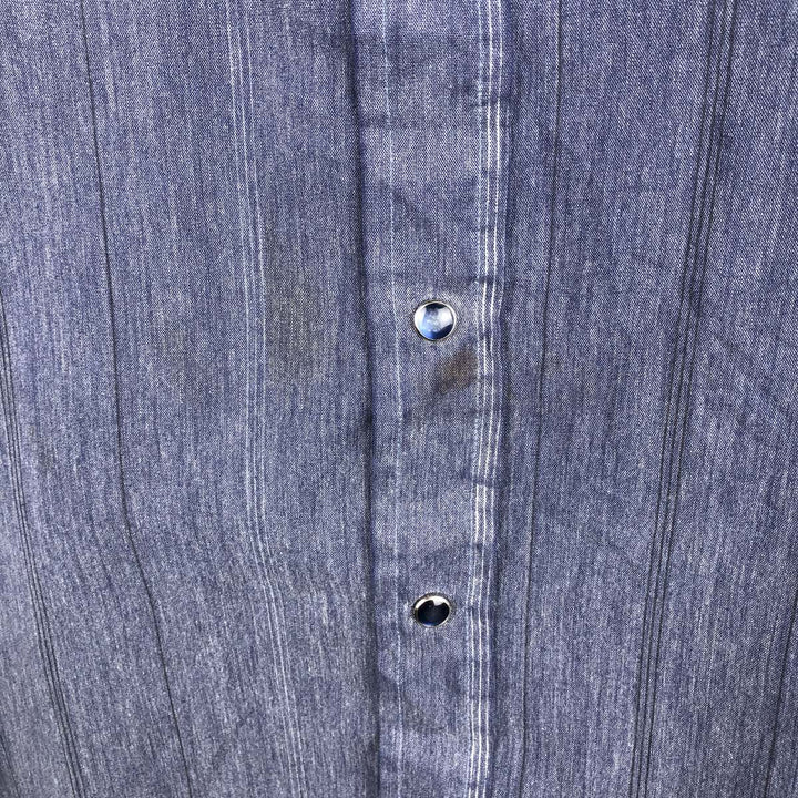 1970'S H BAR C RANCHWEAR Long Tail Western Shirt, Made in USA, Men's Size L (approx.) unclear purple type Vintage Second Hand