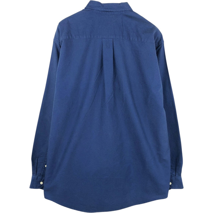 90'S J.Crew Vintage long sleeve button down shirt, size L for men cotton blue type Vintage Second Hand
