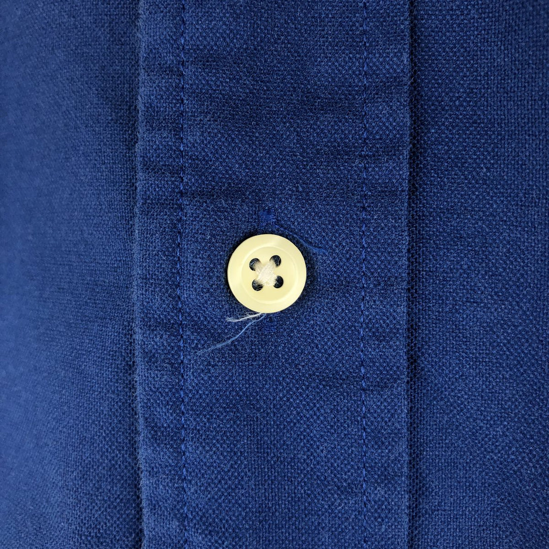 90'S J.Crew Vintage long sleeve button down shirt, size L for men cotton blue type Vintage Second Hand