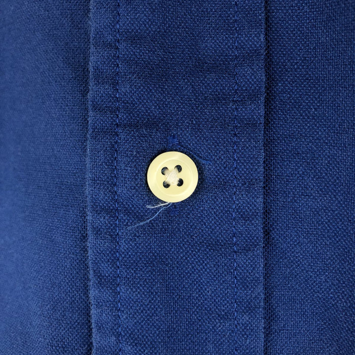 90'S J.Crew Vintage long sleeve button down shirt, size L for men cotton blue type Vintage Second Hand