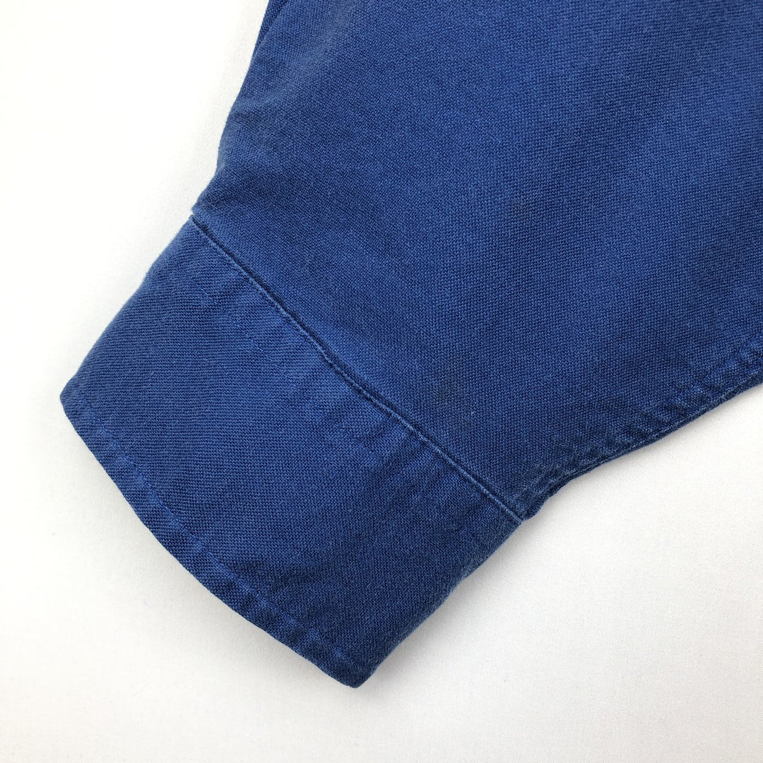 90'S J.Crew Vintage long sleeve button down shirt, size L for men cotton blue type Vintage Second Hand